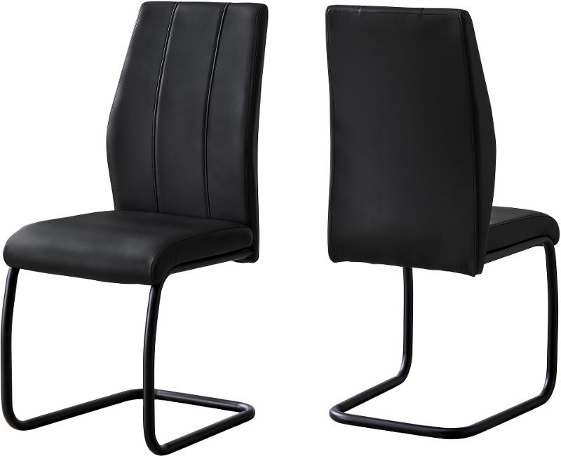 Contemporary Black Dining Room Chair, Contemporary Black Leather Chairs