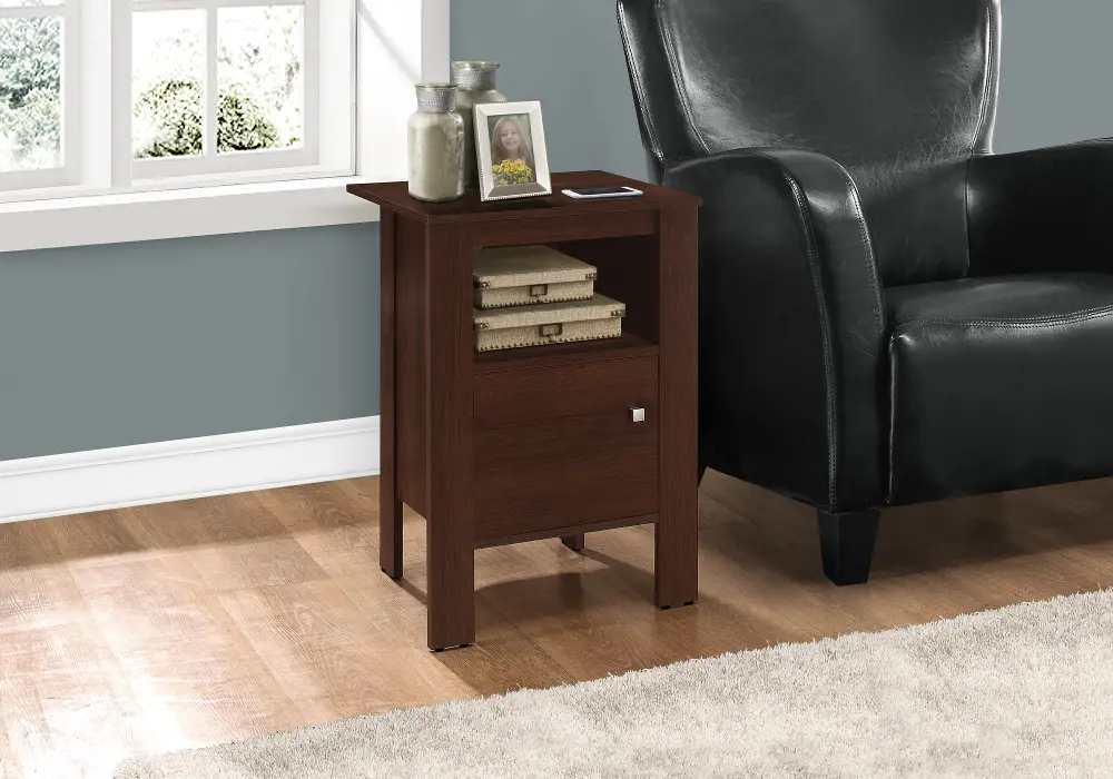 Accent Table with Storage - Cherry-1