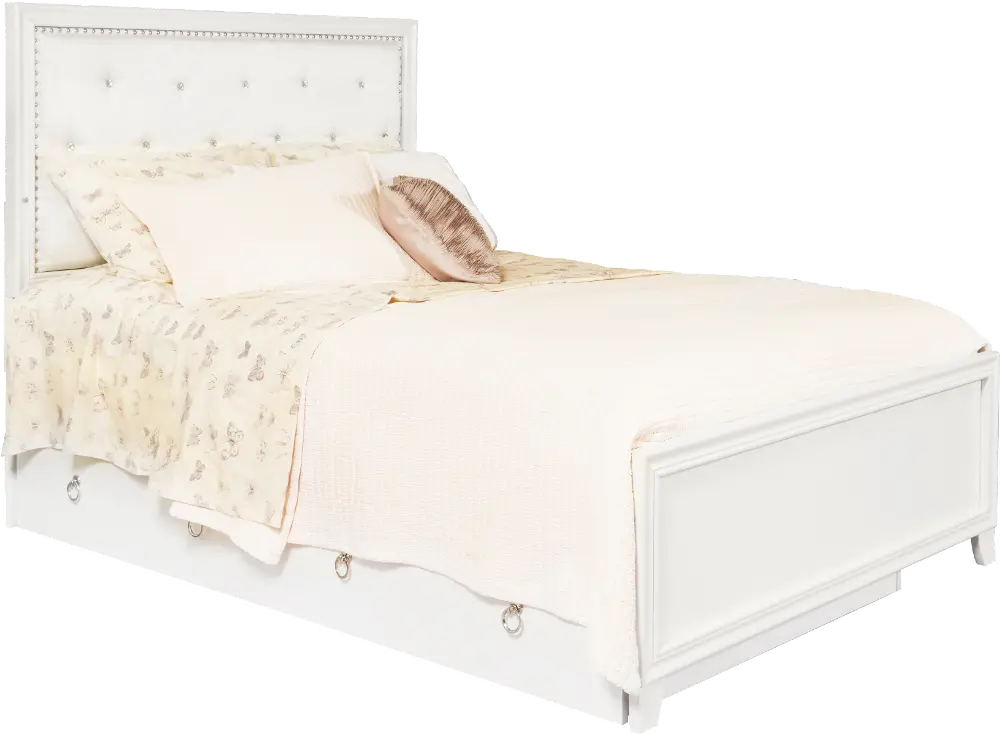 Bella White Twin Bed-1