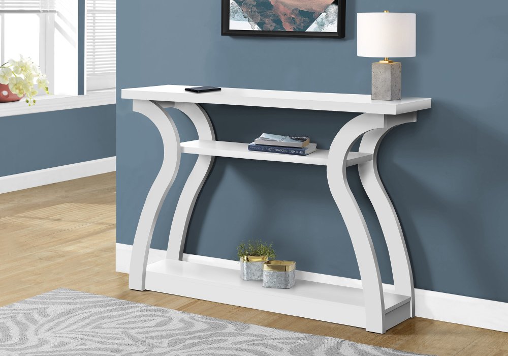 111853930 Hall Console Table - White sku 111853930