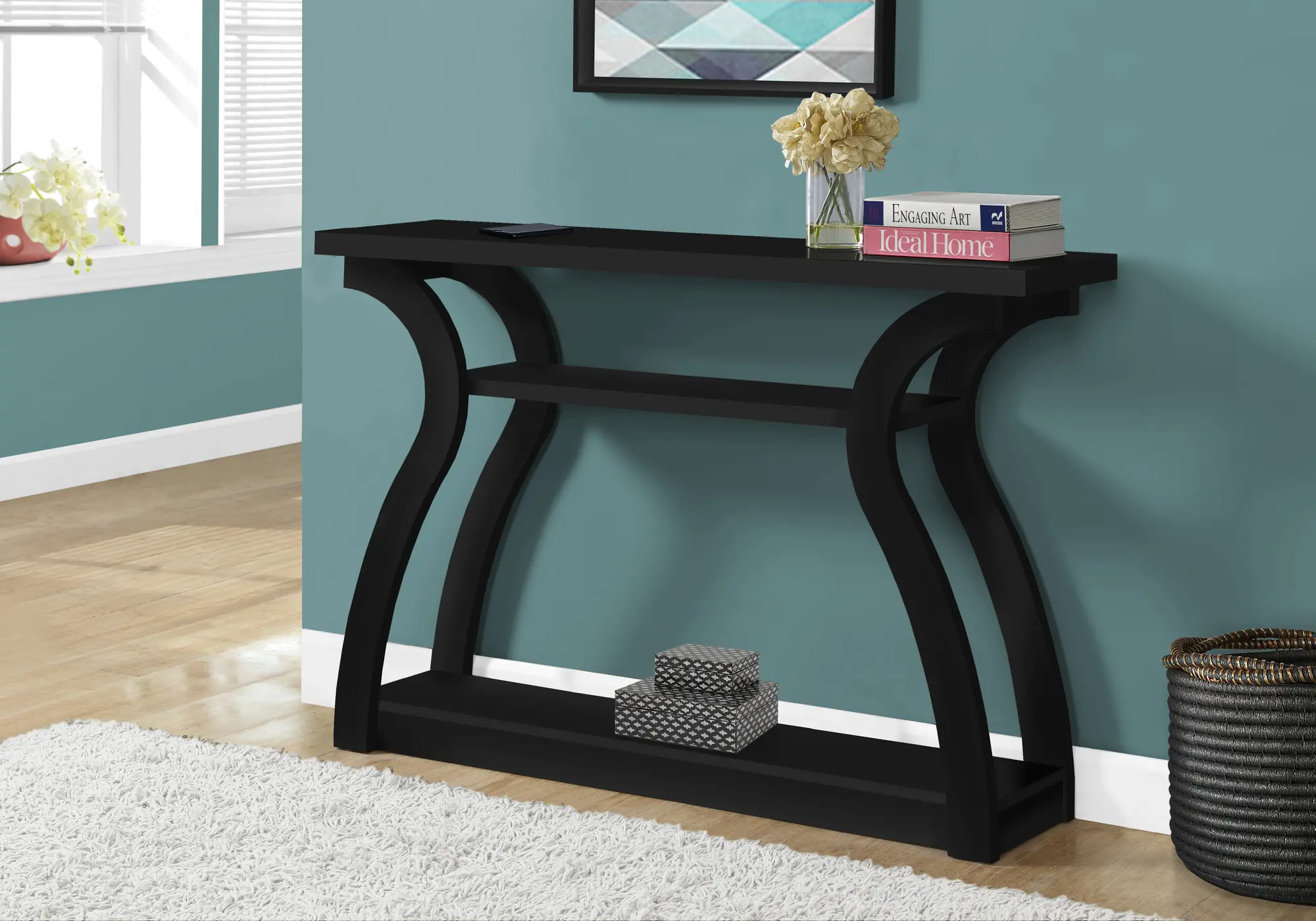 Photos - Other Furniture Monarch Specialties Hall Console Table - Black I 2439 