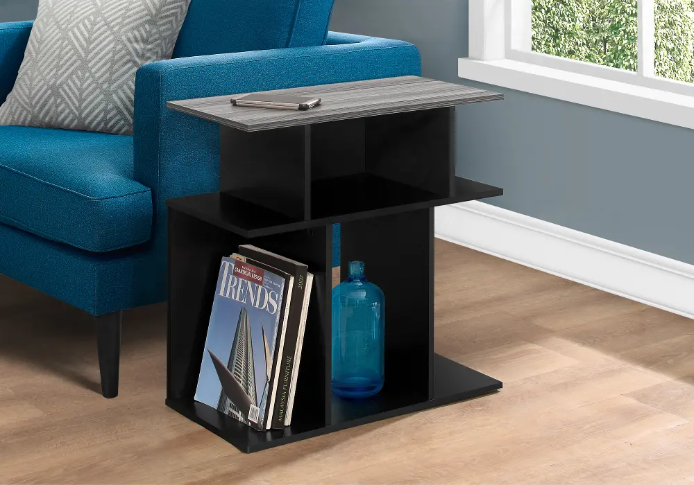 Contemporary Accent Table - Black-1