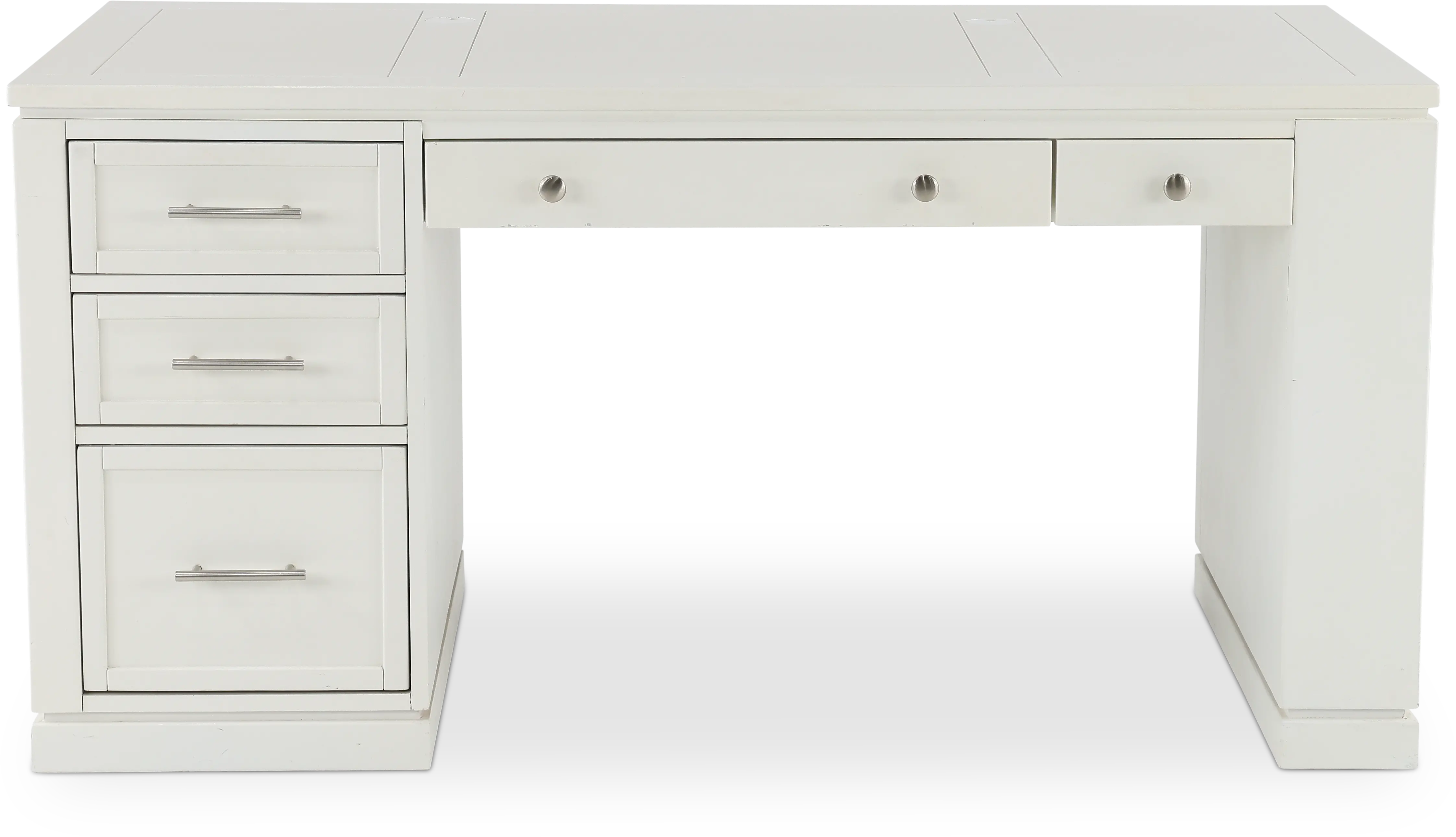 Furniture of America Fiora Modern Metal Swivel Writing Desk in White