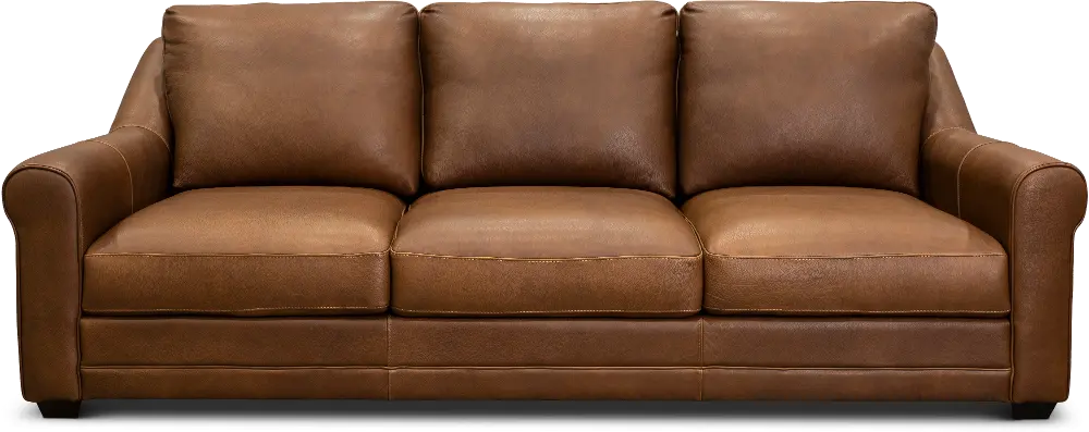 Panama Brown Leather Sofa-1