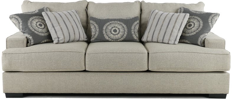Casual Contemporary Flax Gray Sofa, Gray Sofa Bed