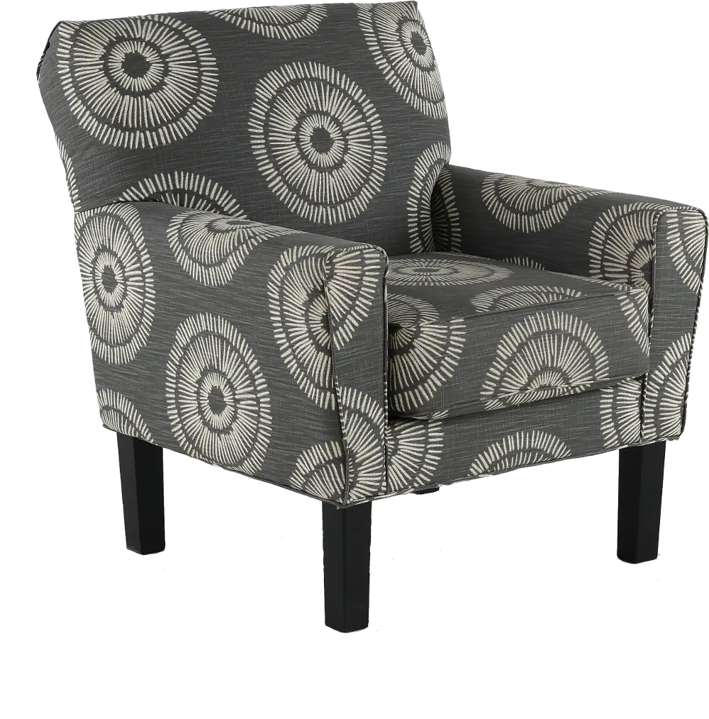 Raven Sunburst Gray Accent Chair-1