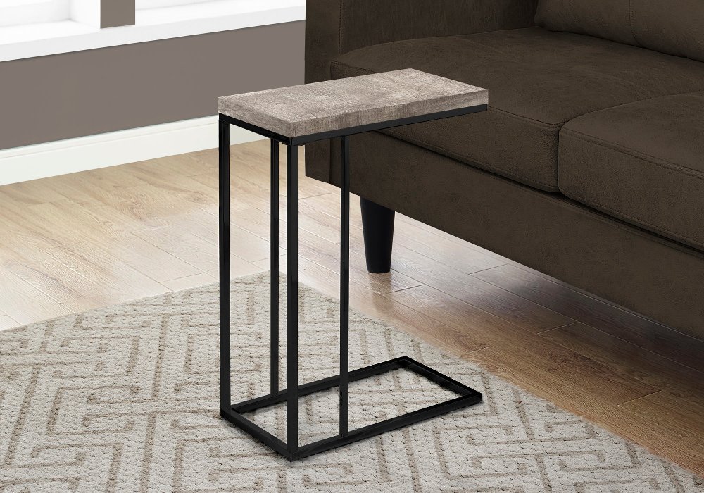 111857112 Contemporary Taupe Chairside C-Table sku 111857112