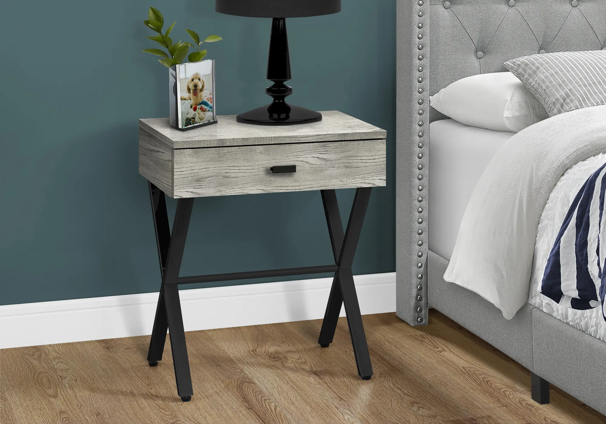 Photos - Coffee Table Monarch Specialties Gray Accent Table with Drawer I 3451 