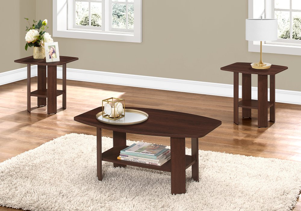 Traditional Cherry 3 Piece Occasional Table Set