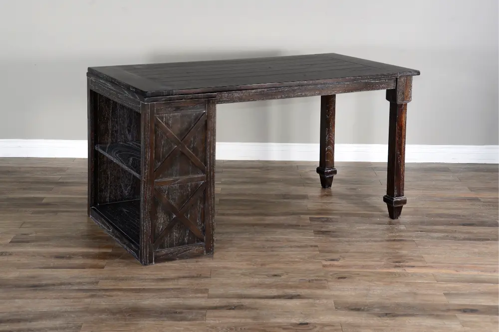 Dark Brown Small Writing Desk - Carriage House-1