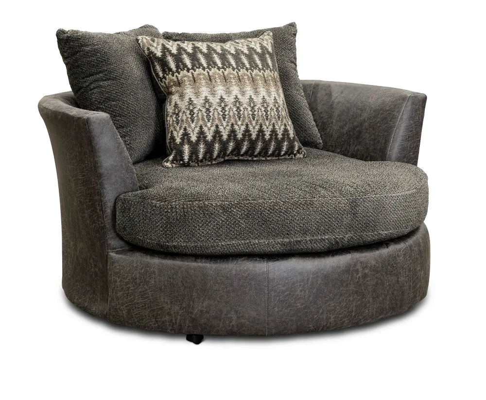 Matrix Gray Barrel Chair-1