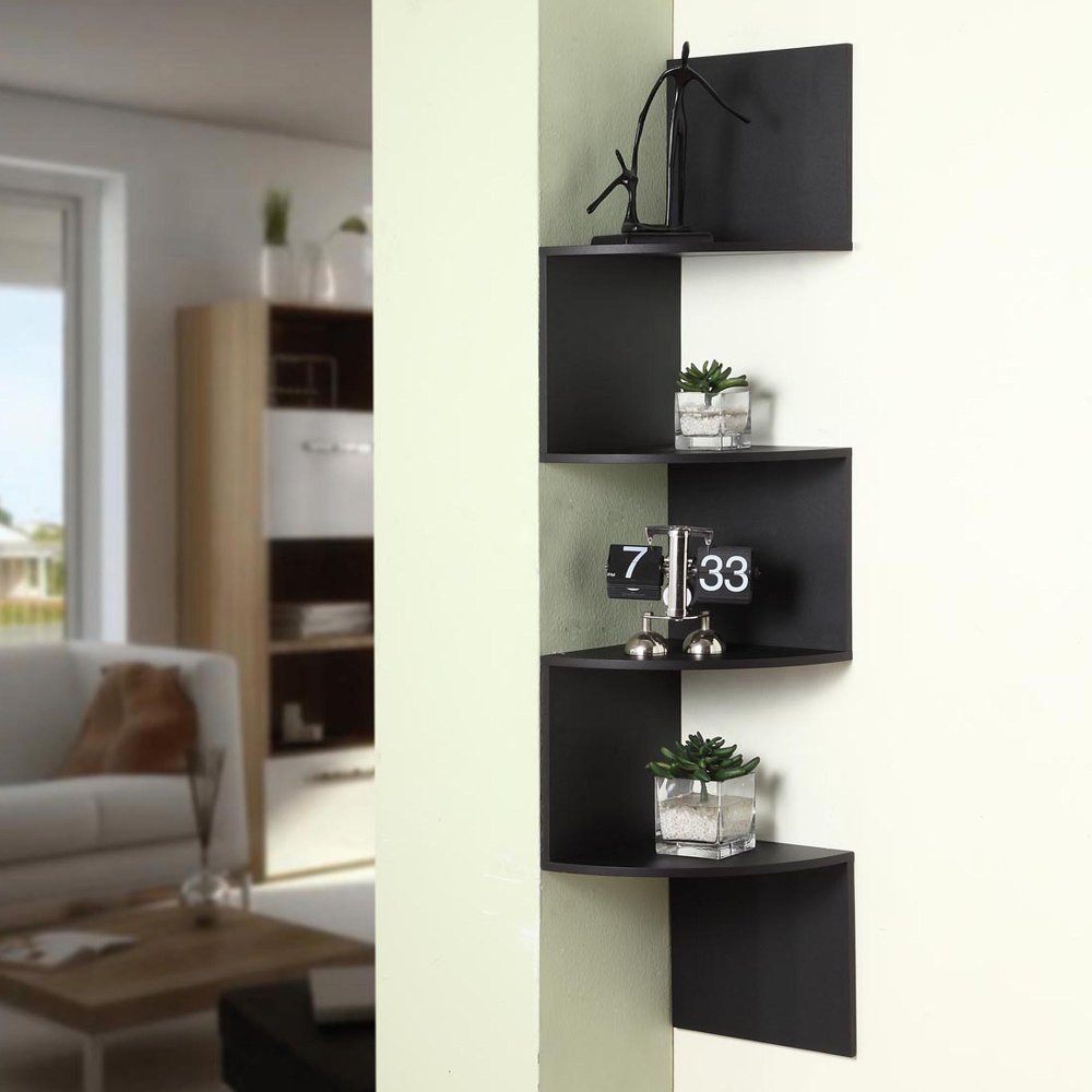 111870940 Black Hanging Corner Shelving - San Dimas sku 111870940