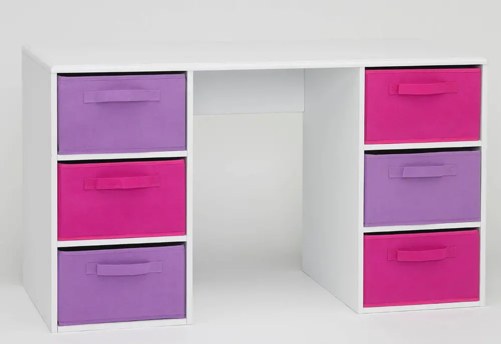 White, Pink, and Purple Student Desk-1