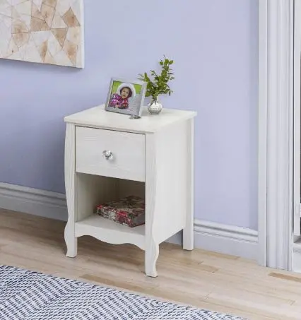 Photos - Storage Сabinet 4D Concepts Classic White Nightstand - Lindsay 28401