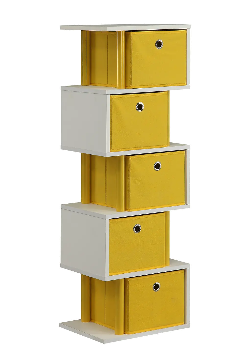 White and Yellow Zig Zag Storage Drawer - Santa Monica-1