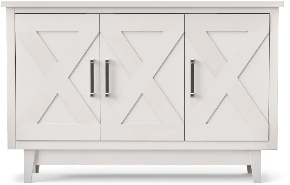 Contemporary White Three Door Cabinet - Vaca-1
