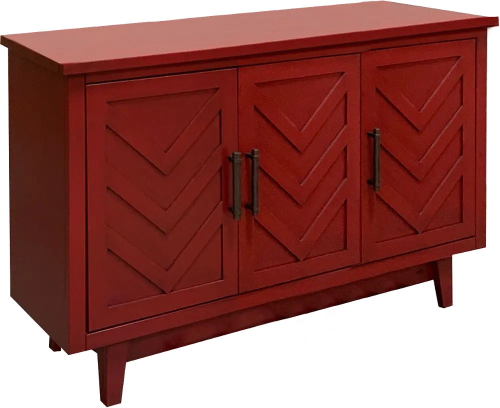 Grenadine Red Three Door Cabinet - Fiesta-1