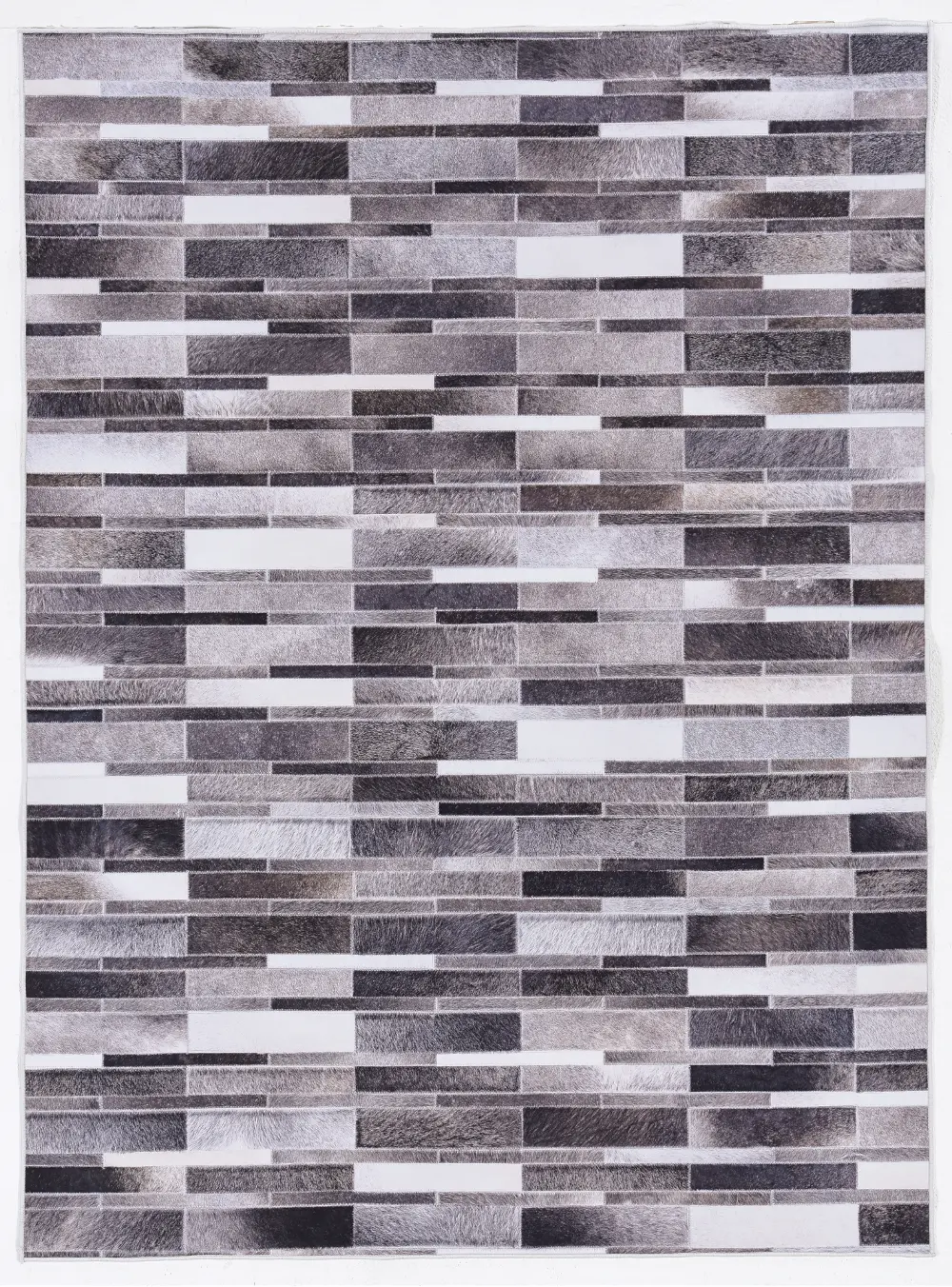 5 x 7 Medium Abstract Charcoal and White Area Rug - Laredo-1
