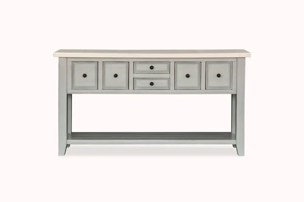 Tuscan Blue and White Dining Sideboard-1