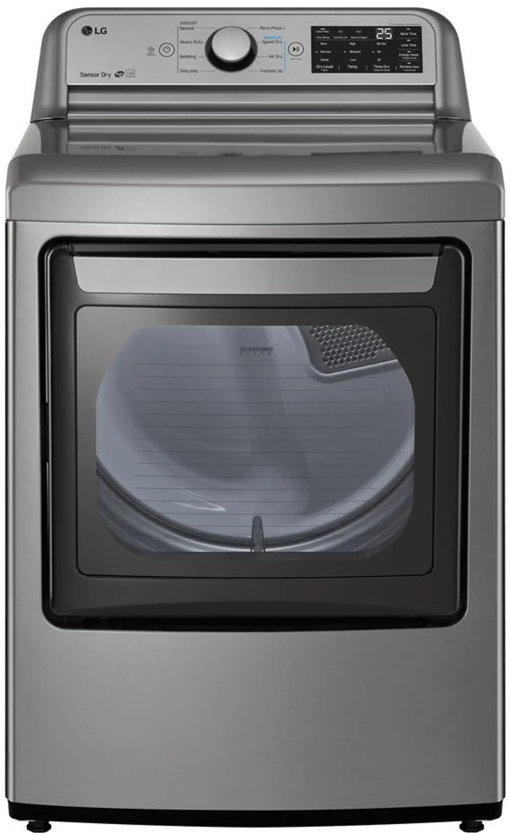 DLE7060VE LG 7.3 cu. ft. Electric Dryer with Sensor Dry Technology - Graphite Steel-1