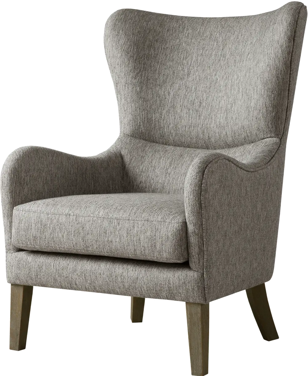 Arianna Gray Swoop Wing Accent Chair-1