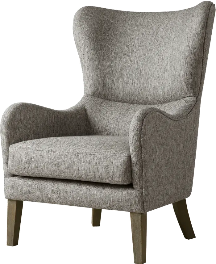 Modern gray wing accent chair