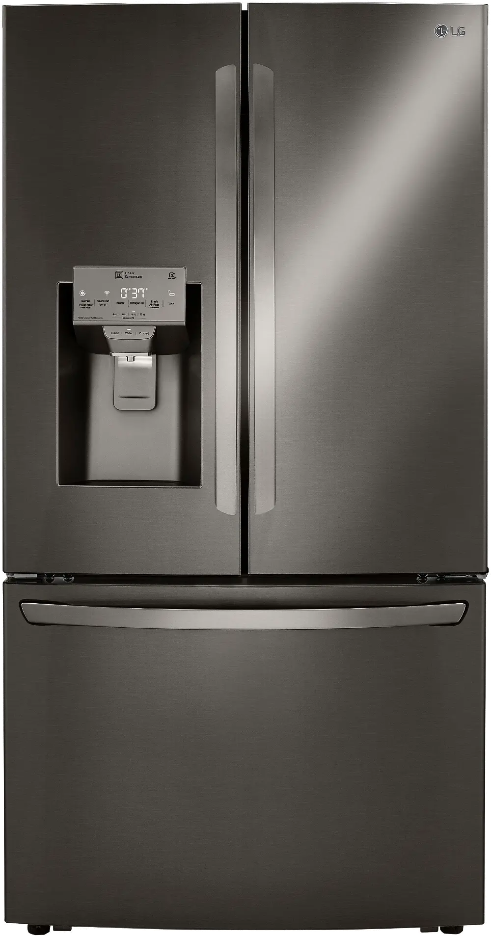 LRFXC2416D LG 23.5 cu ft French Door Refrigerator - Counter Depth Black Stainless Steel-1