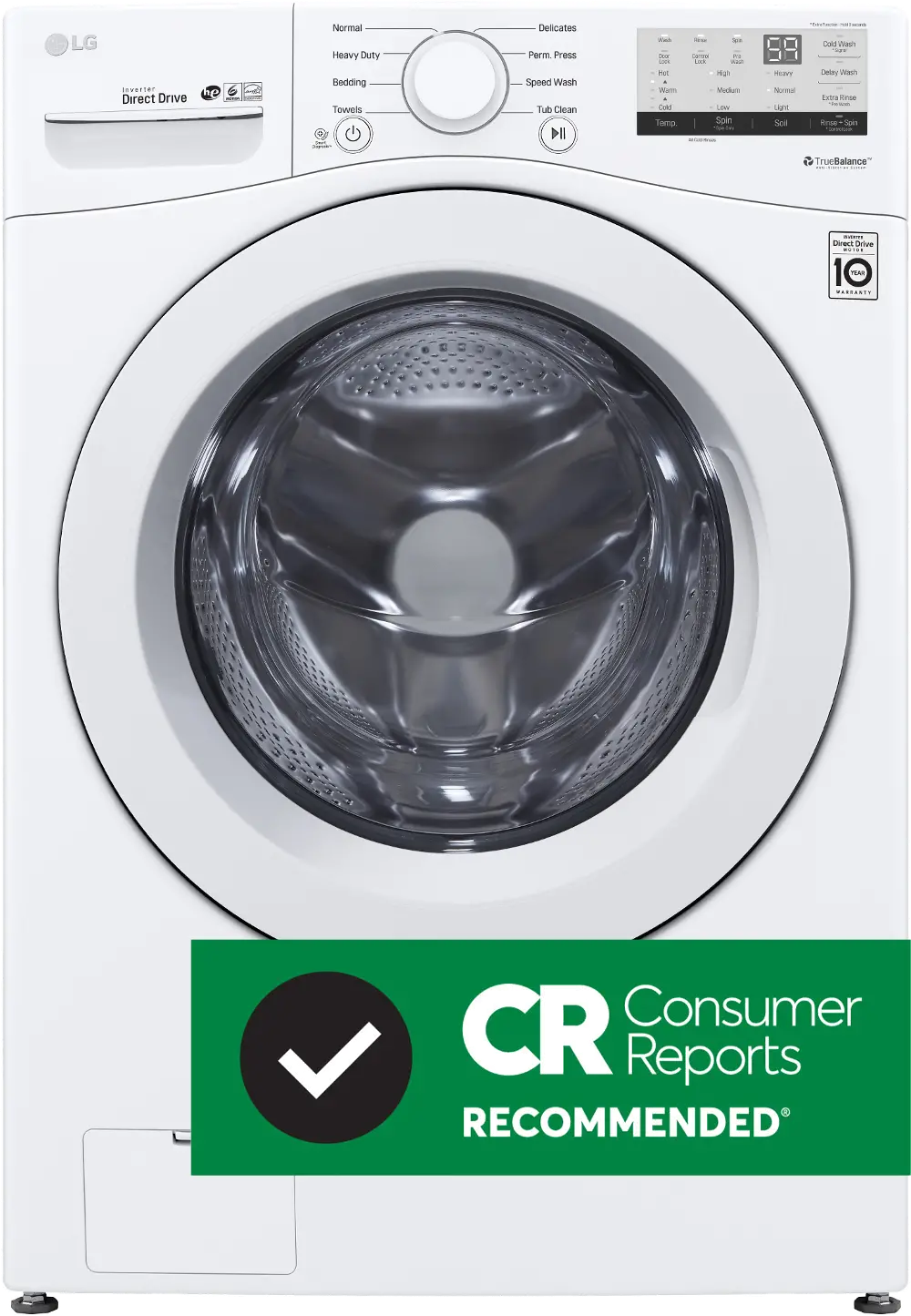 WM3400CW LG Ultra Large Front Load Washer - 4.5 cu. ft. White-1