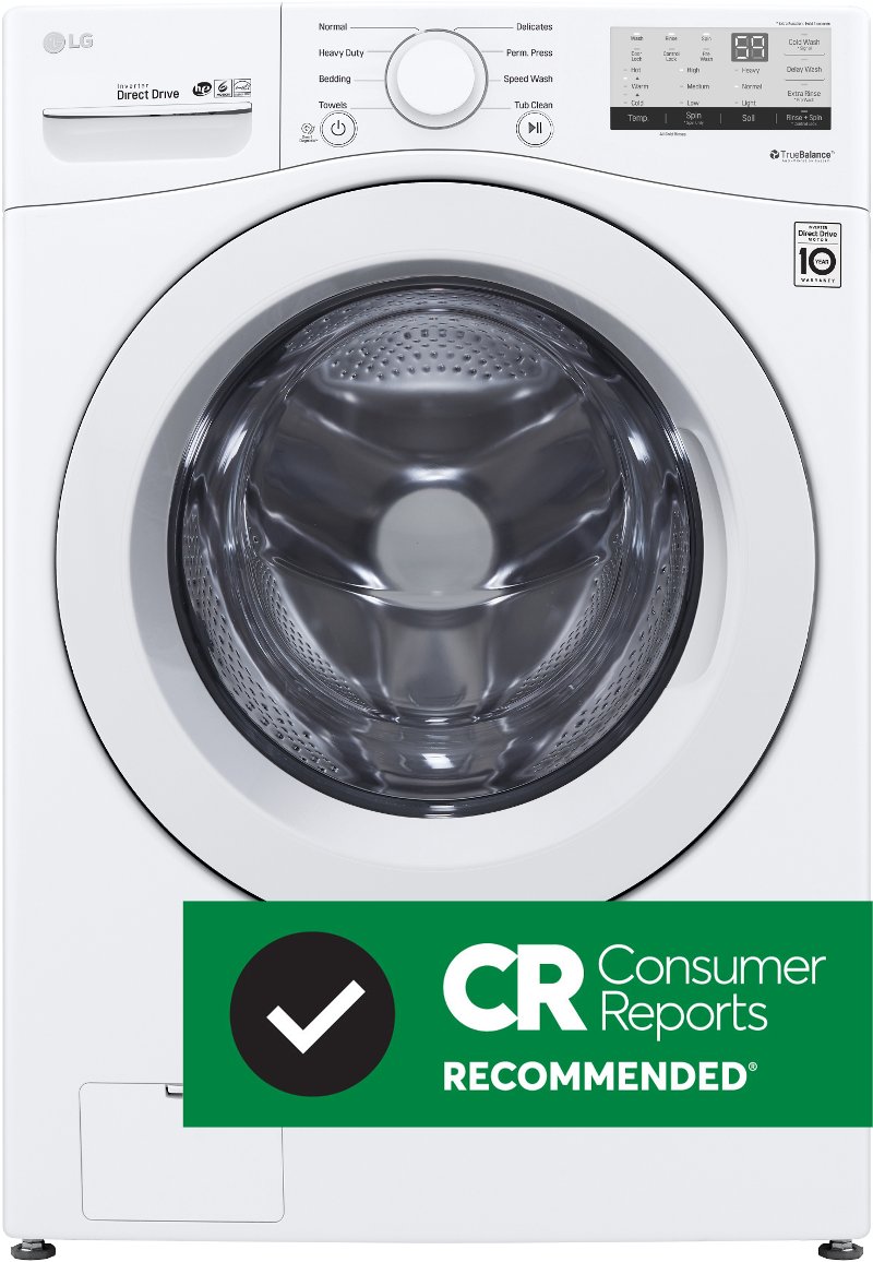 LG Ultra Large Front Load Washer - 4.5 cu. ft. White