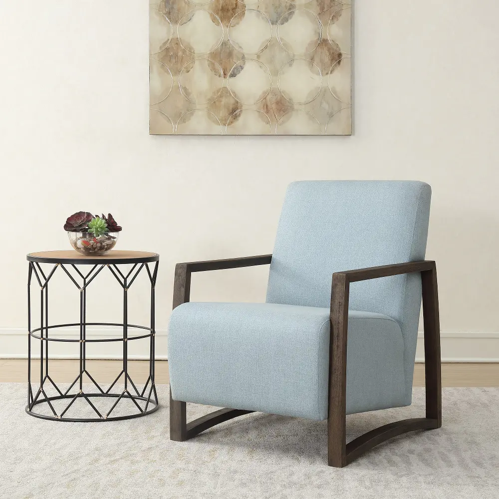 Furman Light Blue Accent Chair-1