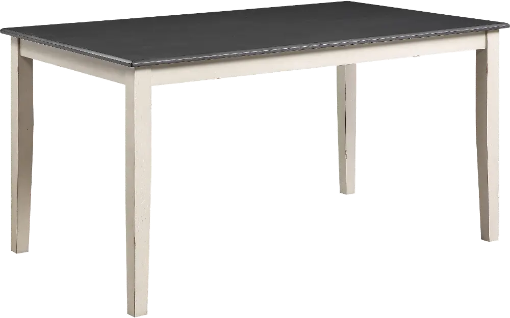 Farmhouse White and Gray Dining Room Table - Remy-1