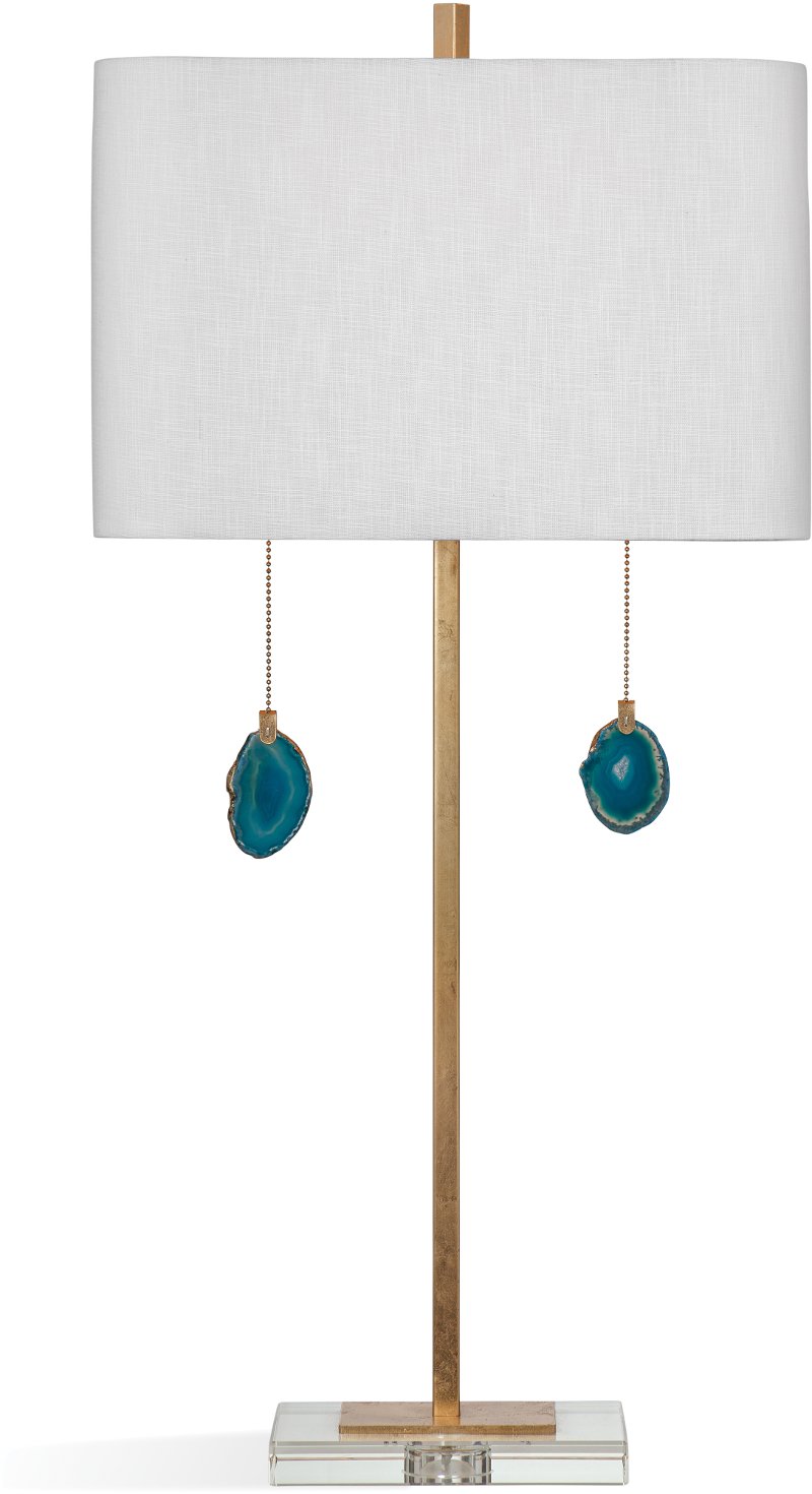 Modern Gold Leaf And Blue Agate Table, Blue Agate Table Lamp