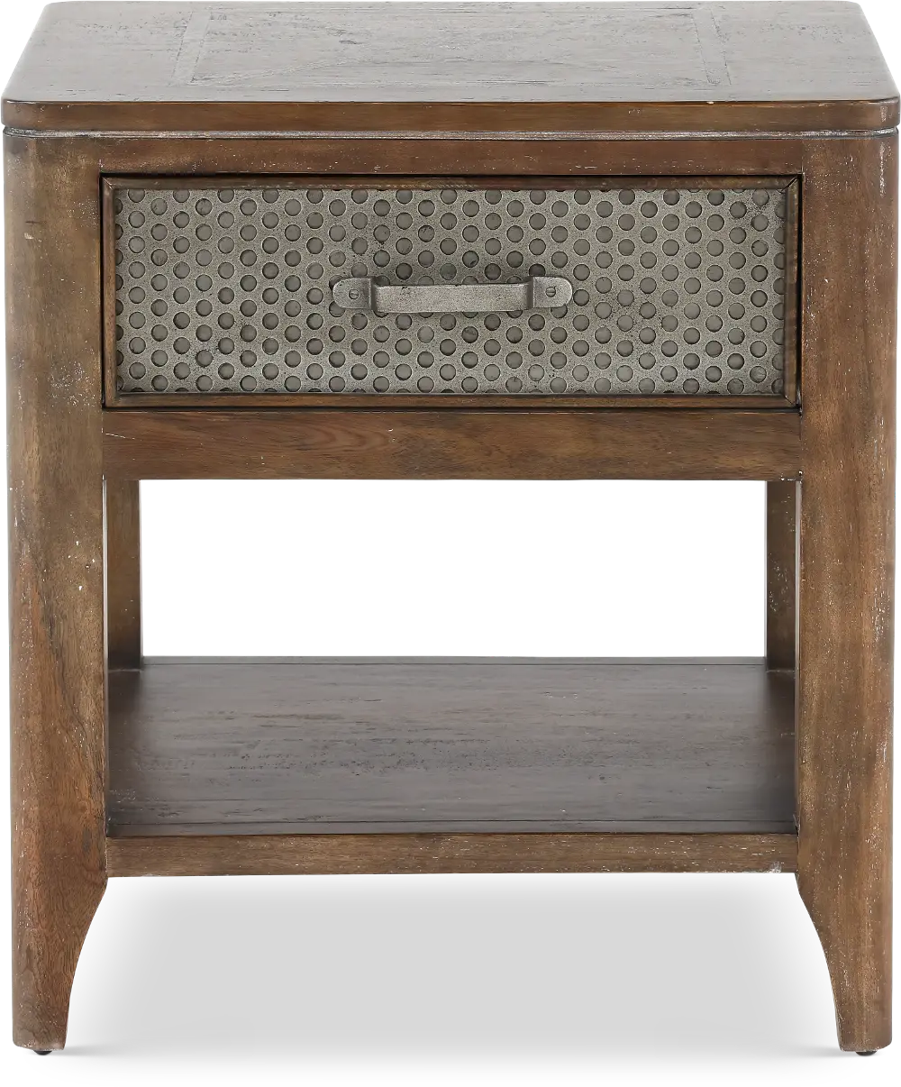 Corvelle Industrial Timberwood End Table-1