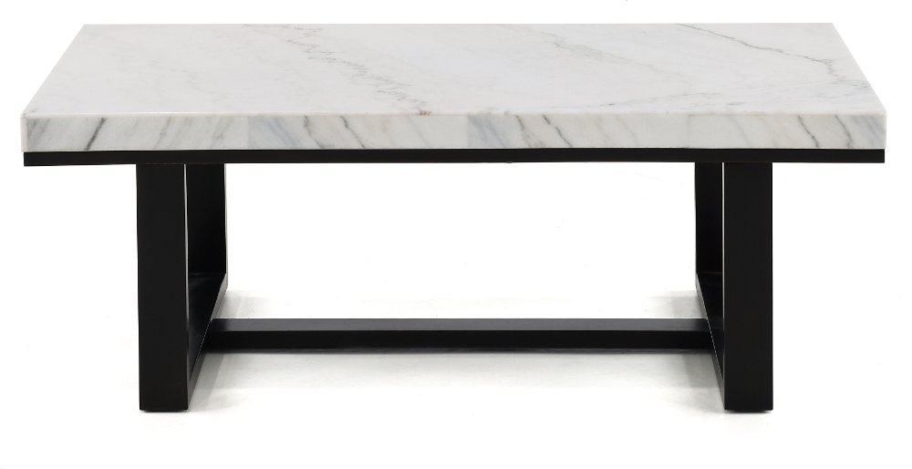 Lucca Black and White Marble Coffee Table
