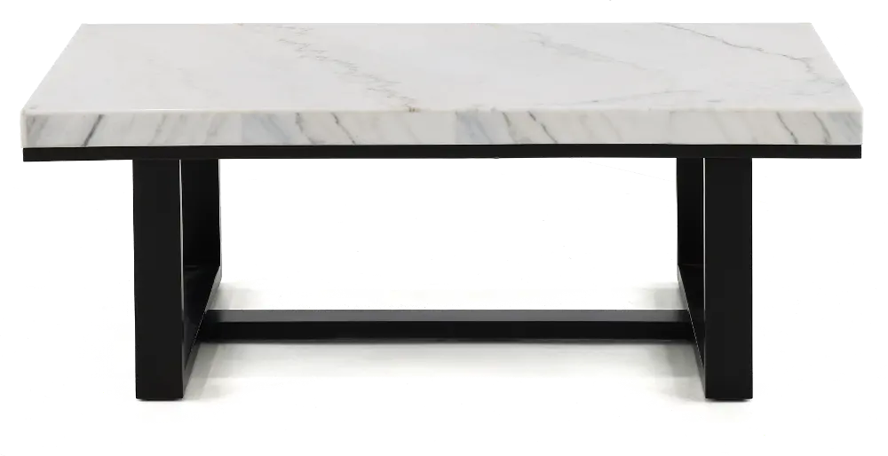 Lucca Black and White Marble Coffee Table-1