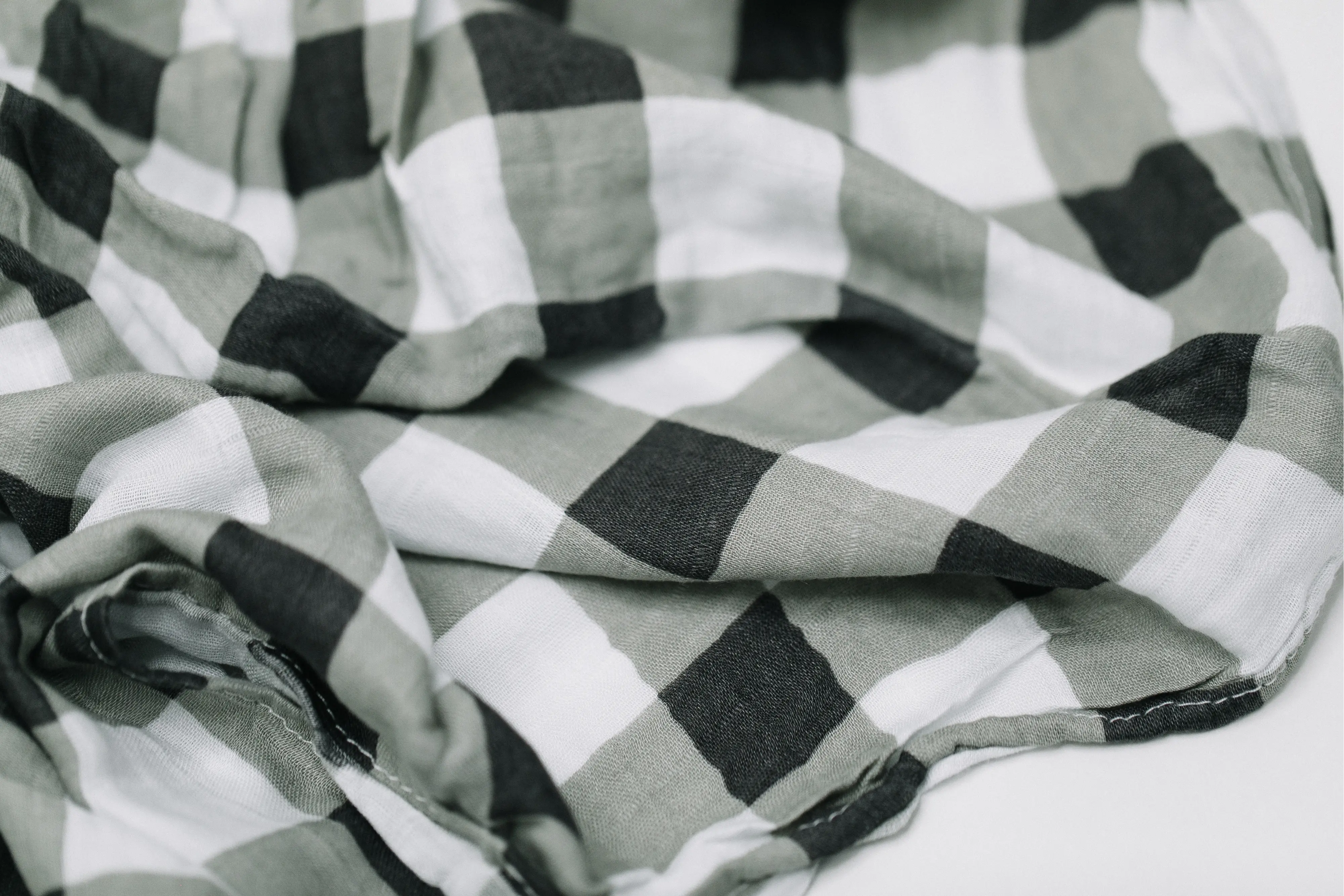 Buffalo plaid shop muslin swaddle