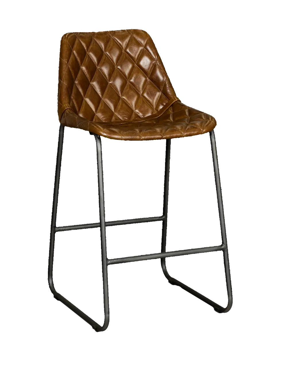 Black Forest Brown Leather Counter Height Stool-1