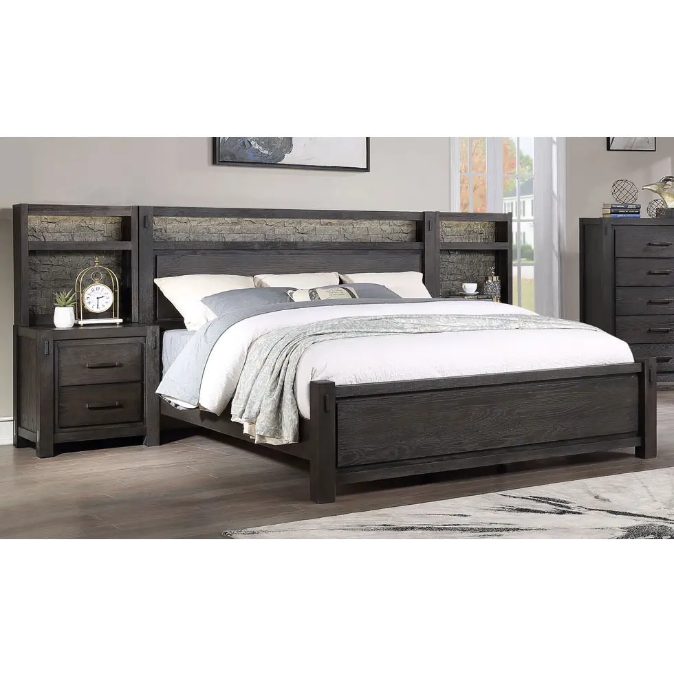 Canyon Rock Brown King Size Wall Bed-1