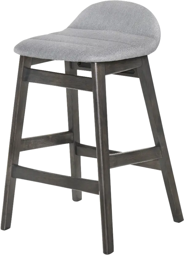 Gray Upholstered 24 Inch Counter Height, Gray Padded Counter Stools