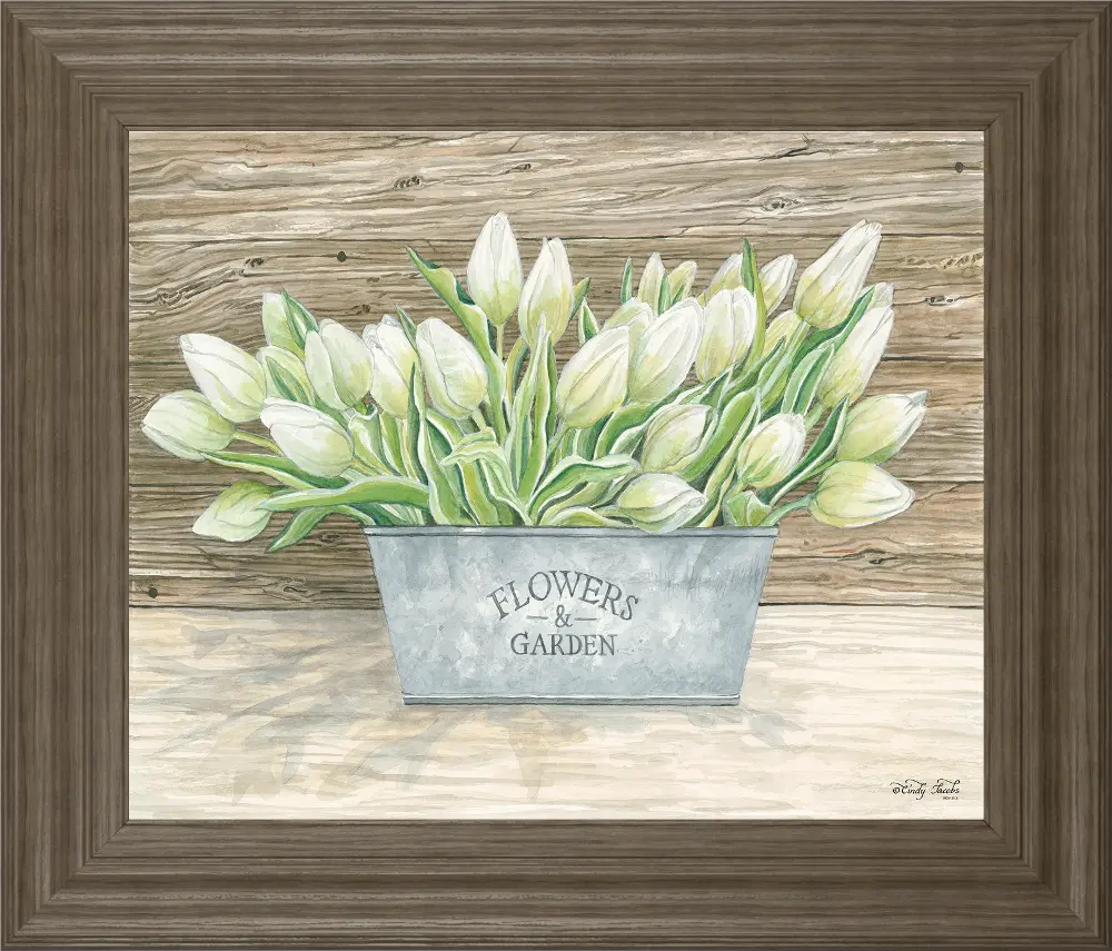 Flowers and Garden Tulips Framed Print Wall Art-1