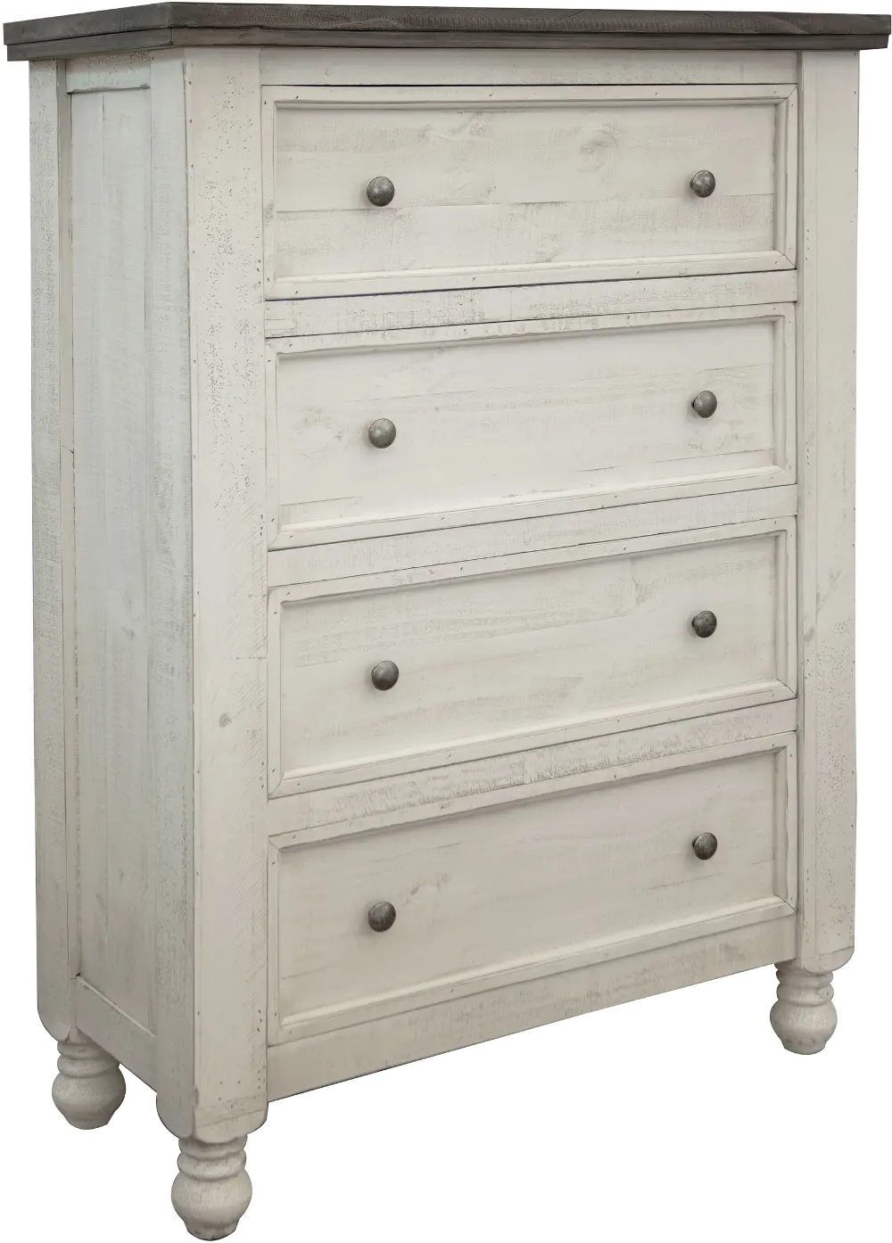 Stone Farmhouse White and Gray Chest of Drawers-1