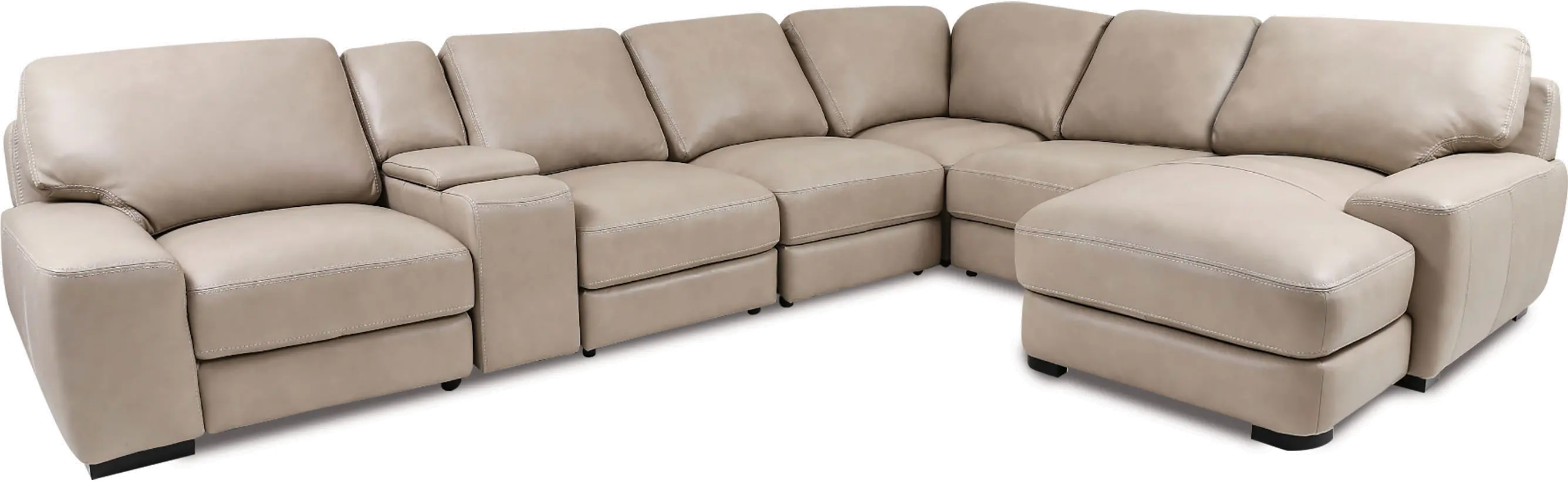 Charlie 7-Piece Leather Sectional