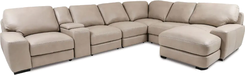Charlie 7-Piece Leather Sectional-1