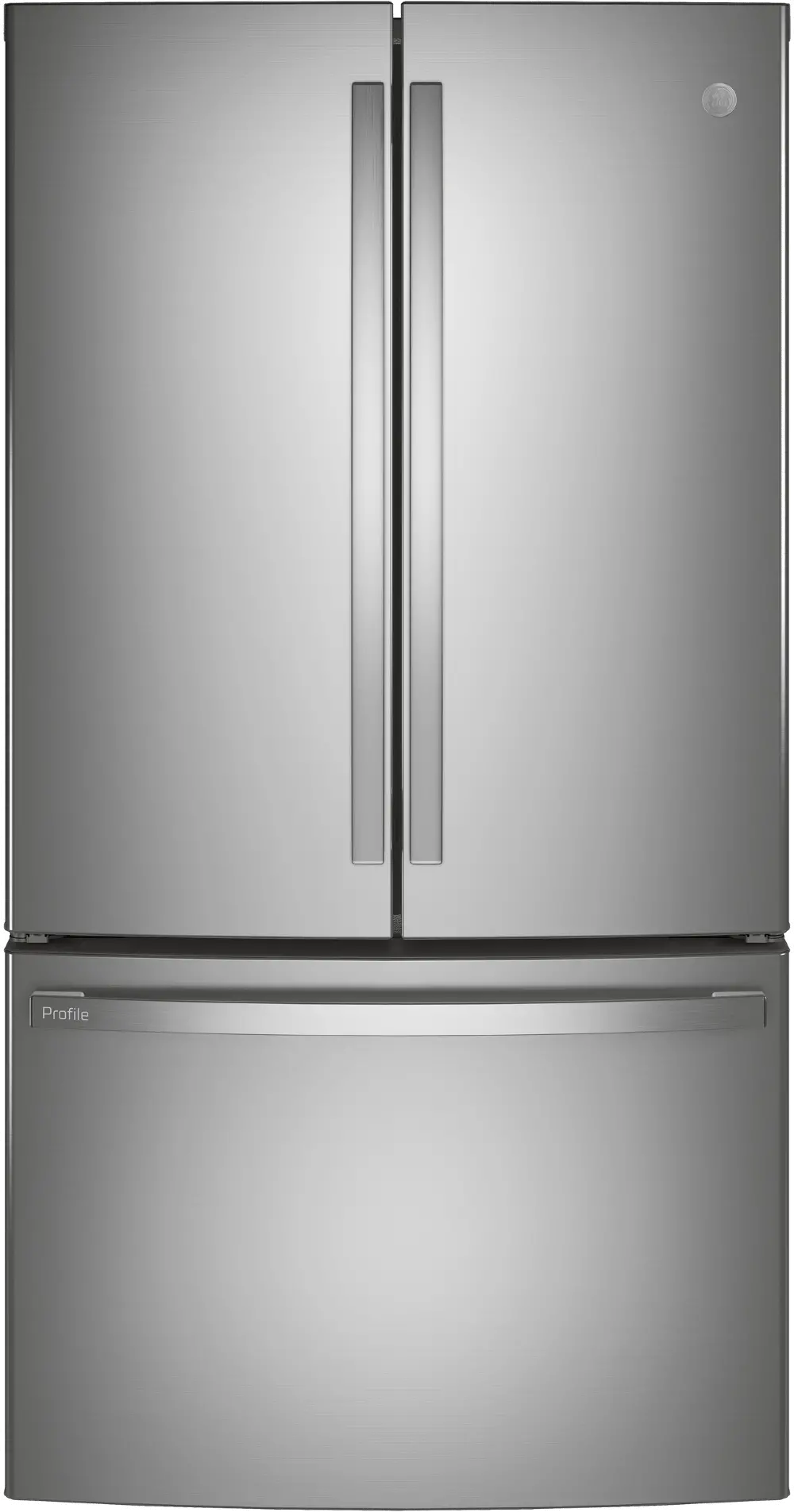 PWE23KYNFS GE Profile 23.1 cu ft French Door Refrigerator - Counter Depth Stainless Steel-1