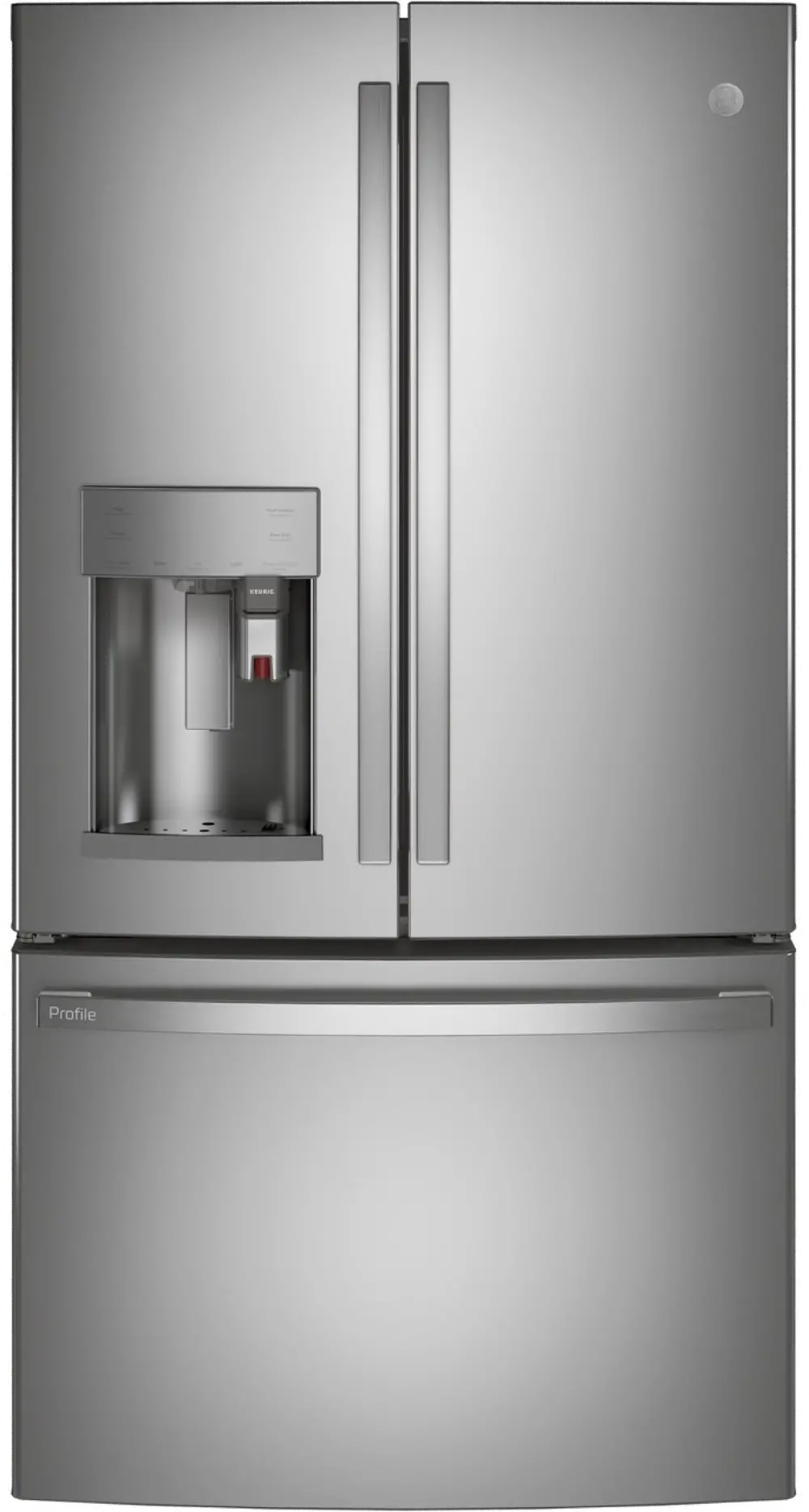 PYE22PYNFS GE Profile 22 cu ft French Door Refrigerator - Counter Depth Stainless Steel-1