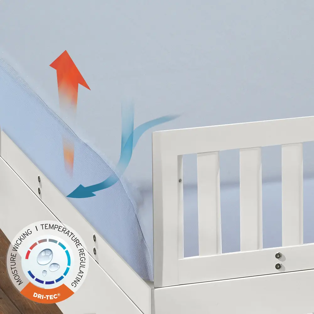 BXSPXABFC BedGear Dri-Tec Blue Fitted Crib Sheet-1