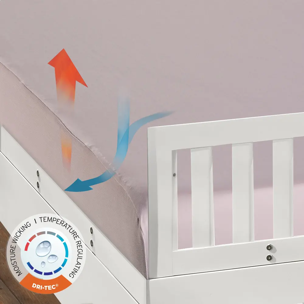 BXSPXARFC BedGear Dri-Tec Pink Fitted Crib Sheet-1