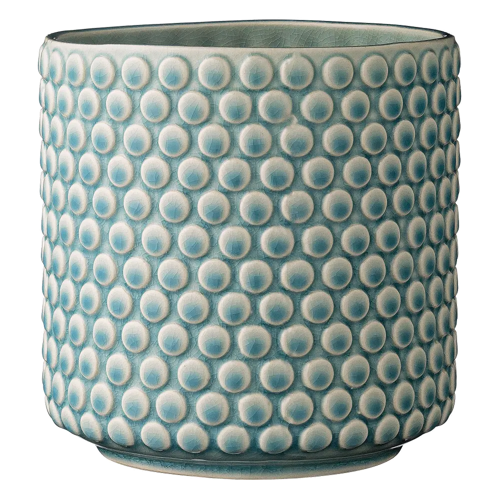 A75100047/STNWRPOT Sky Blue Stoneware Flower Pot-1