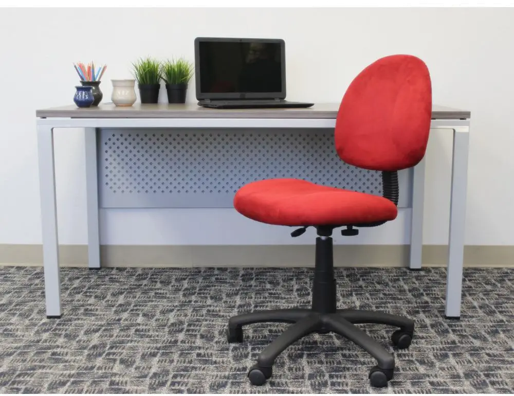 Red Microfiber Task Office Chair-1