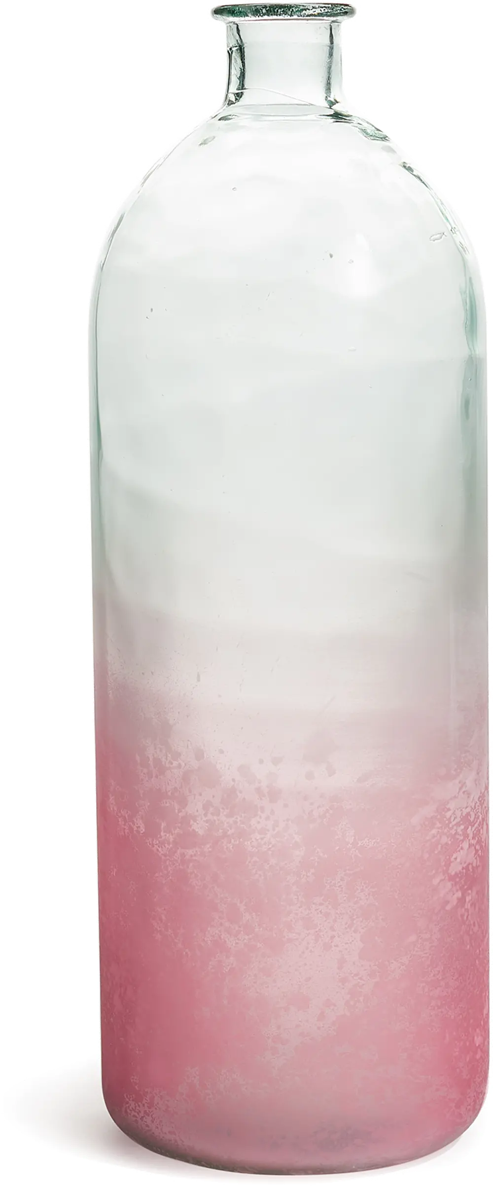 19 Inch Pink Ombre Glass Bottle - Lucien-1